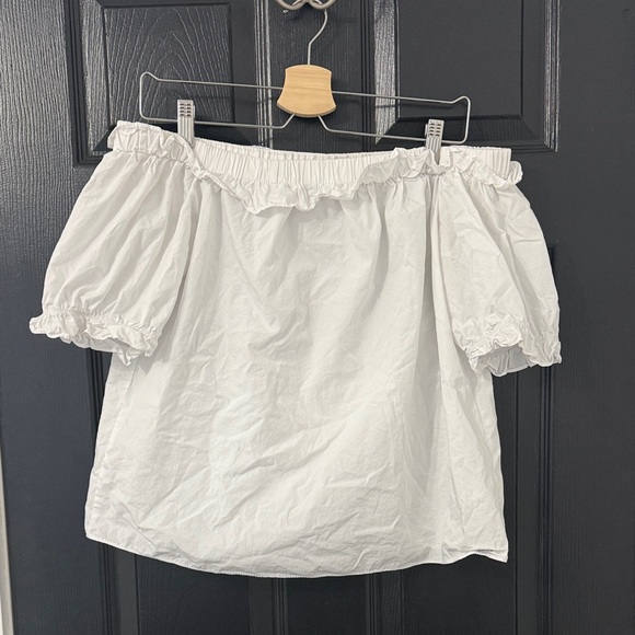 Vineyard Vines Target White Off-Shoulder Blouse - Picture 1 of 2